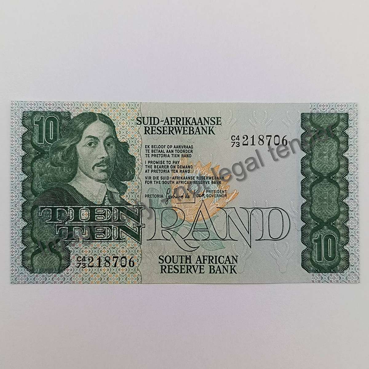 South Africa GPC de Kock 2nd Issue Pair of uncirculated R10 notes with consecutive numbers