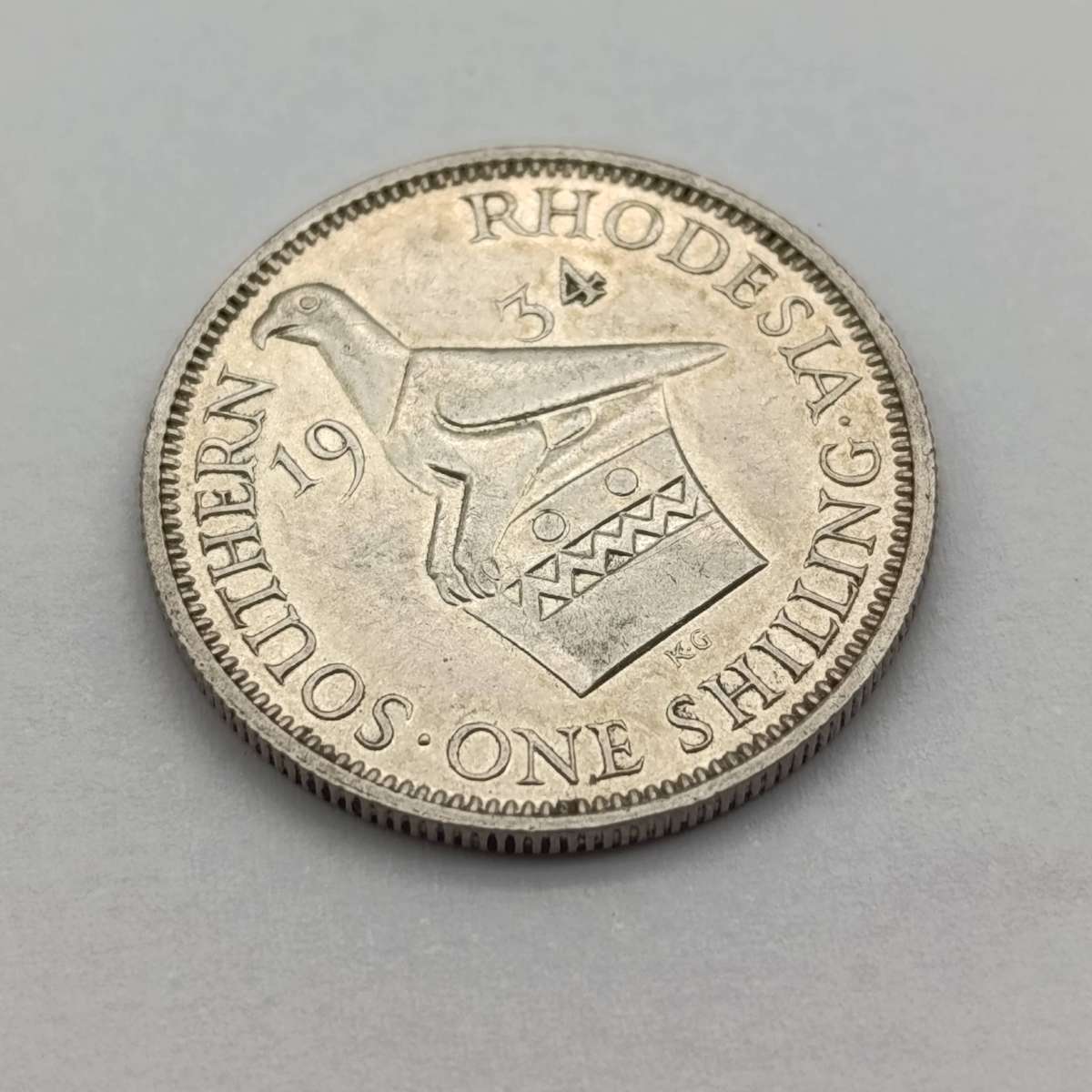 1934 Southern Rhodesia Shilling XF+ lowest mintage