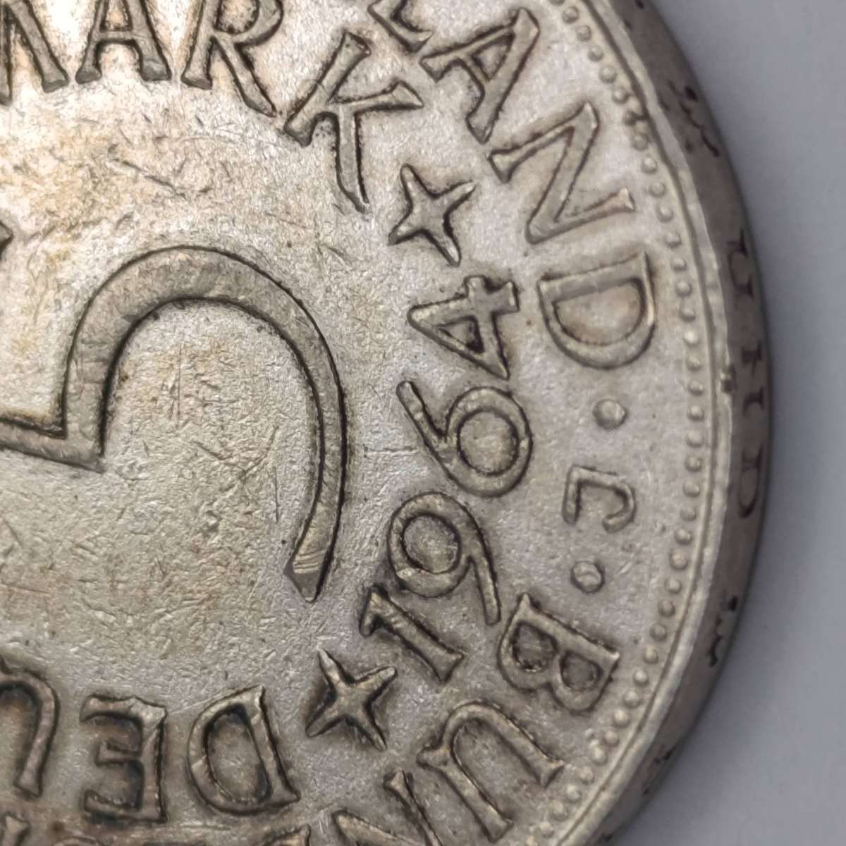 1964 J Germany 5 Mark XF+
