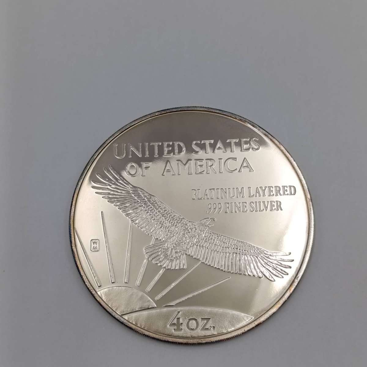 1999 USA 4oz fine silver Gaint Quarter-pound eagle $100 coin in box with certificate