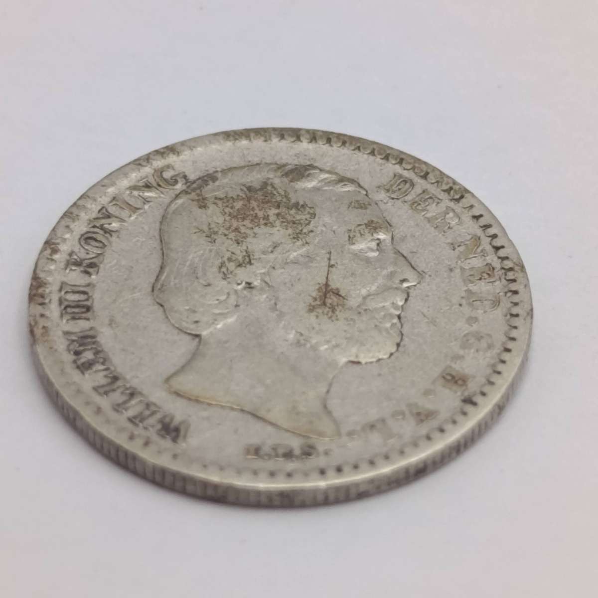 Netherlands Willem 3 1889 Ten Cents Coin - Numismatic Collectable