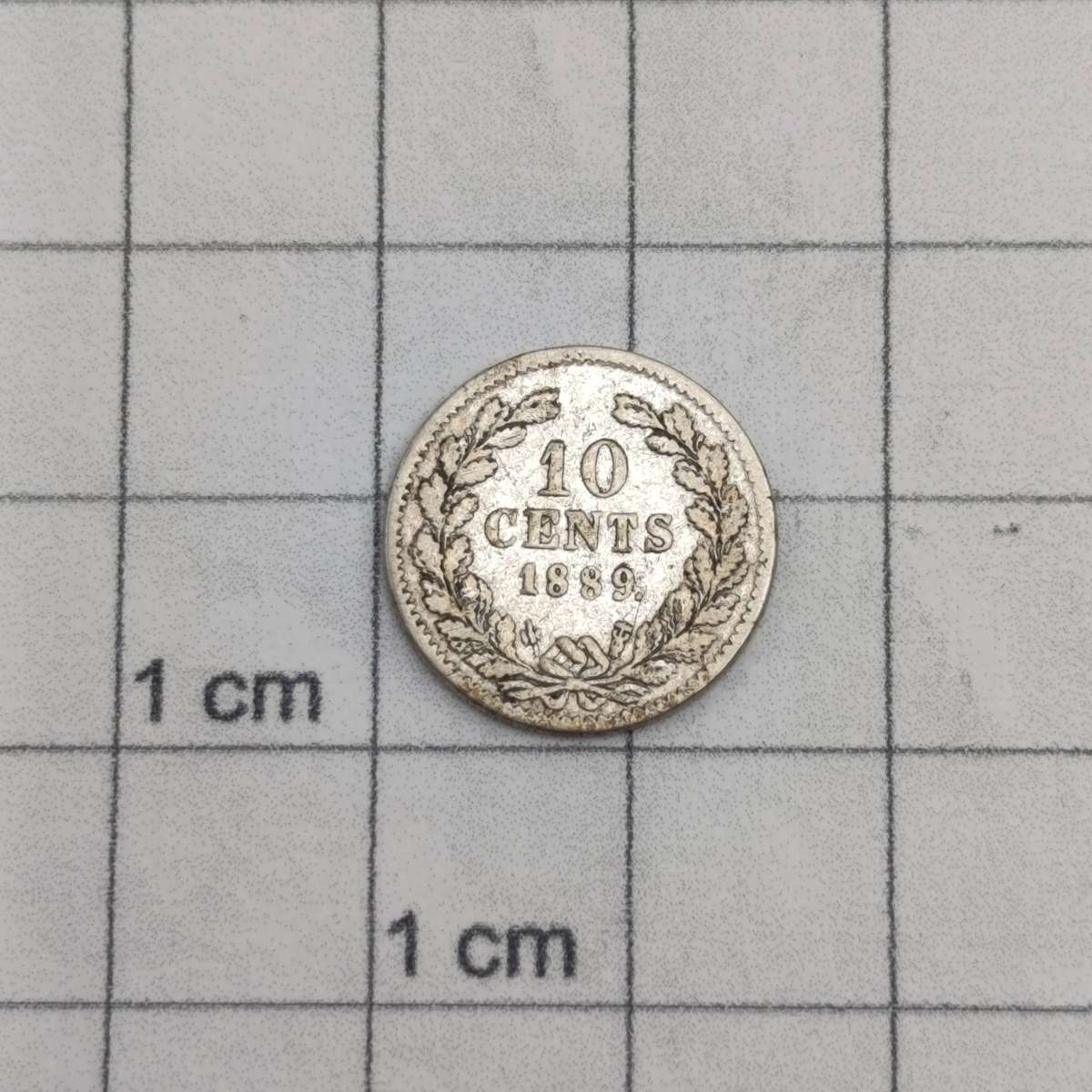 Netherlands Willem 3 1889 Ten Cents Coin - Numismatic Collectable