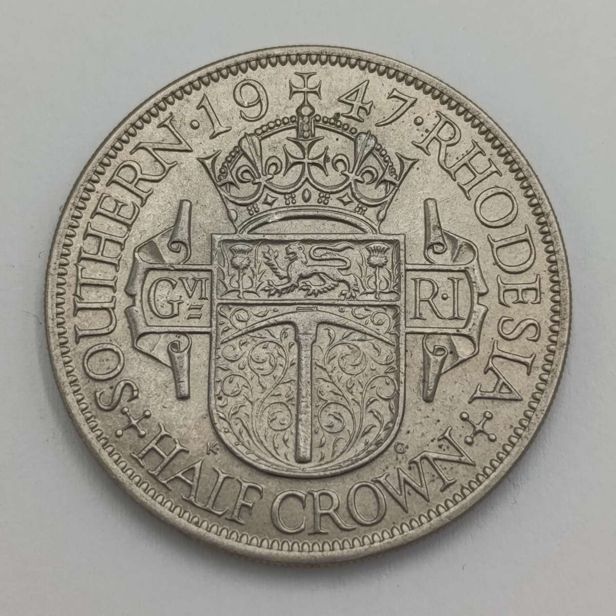 Southern Rhodesia 1947 half crown AU