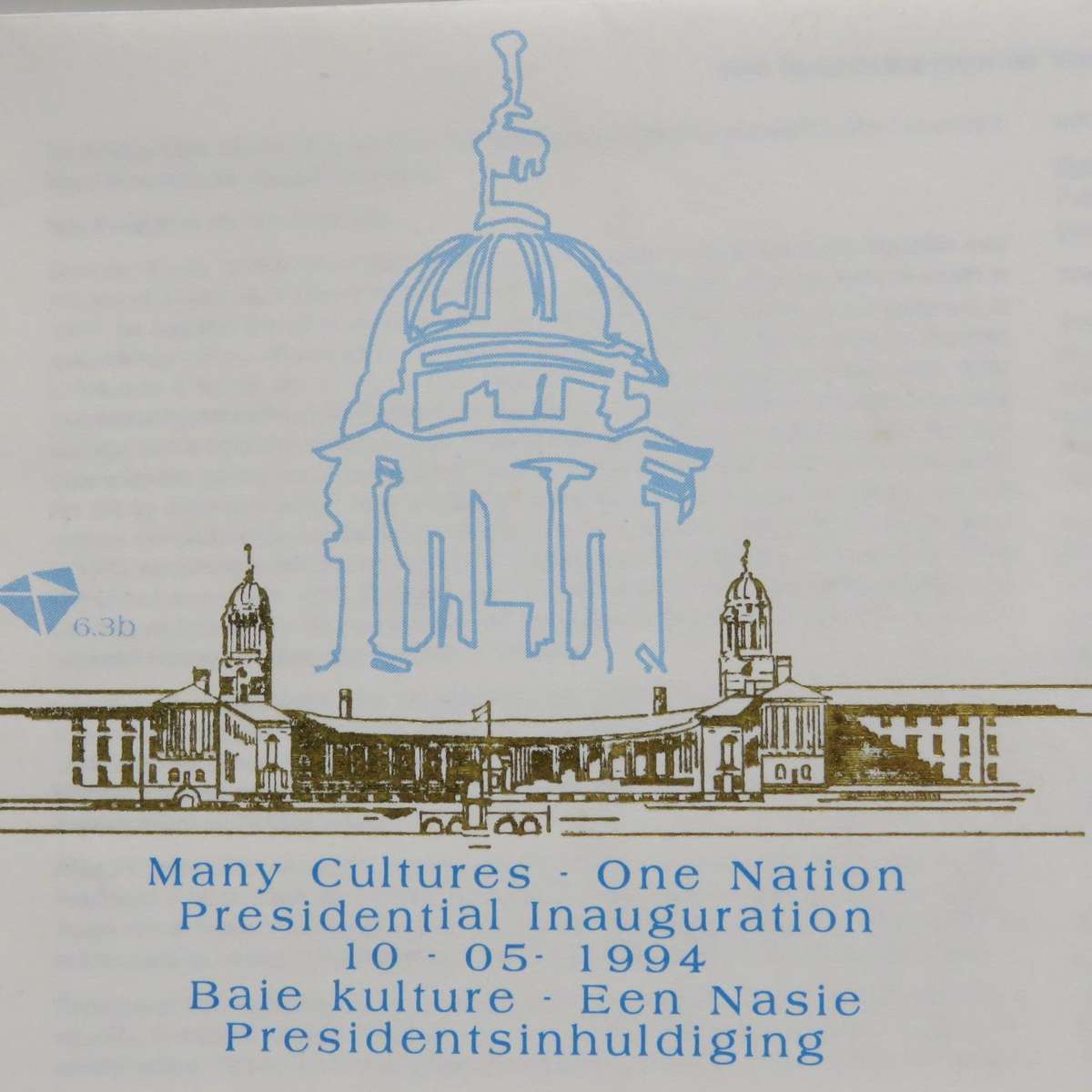 1994 RSA Proof R5 presidential inauguration coin in FDC including FDC 6.3b