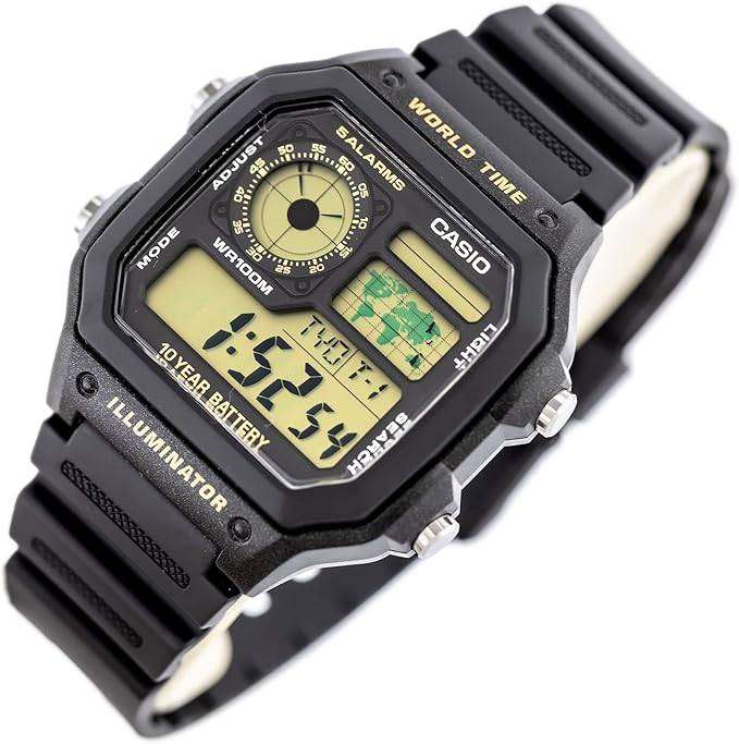 Casio AE-1200WH-1BV  (Black) "Casio Royale"