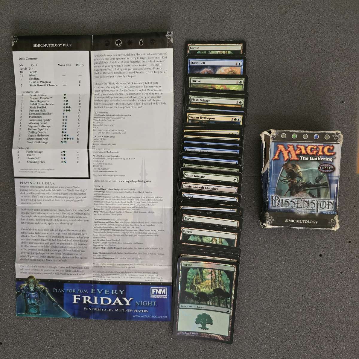 Magic The Gathering Theme deck (Simic Mutology)