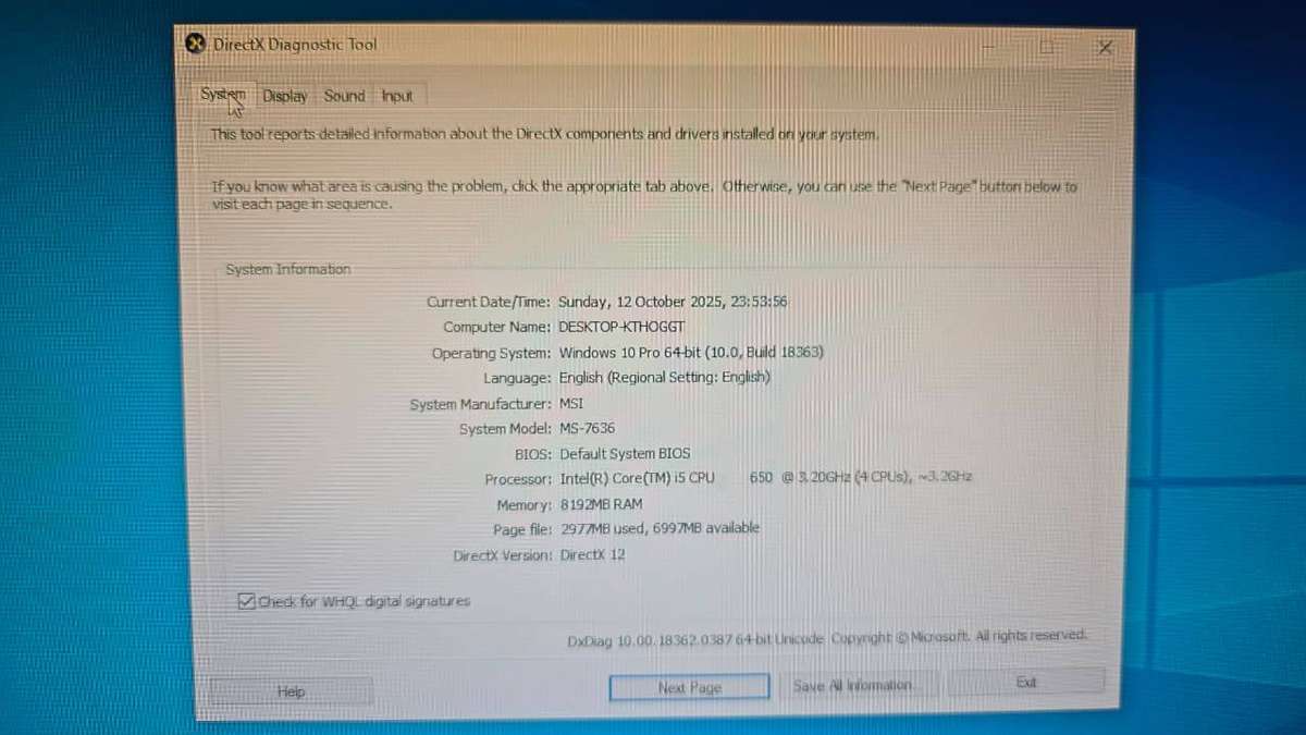 Desktop | i5 | 8GB | GTX 650