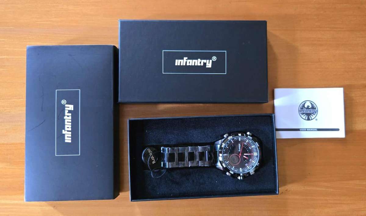 INFANTRY MILITARY CO. Chrono Master Dual Time Watch