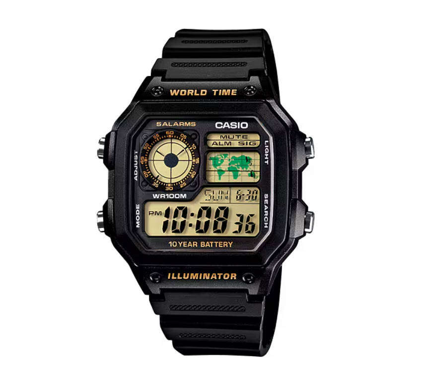 Casio AE-1200WH-1BV  (Black) "Casio Royale"