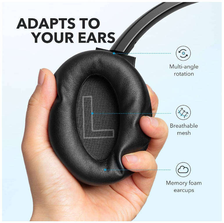 Anker Soundcore Q20+ Active Noise Cancelling Headphones (Black)