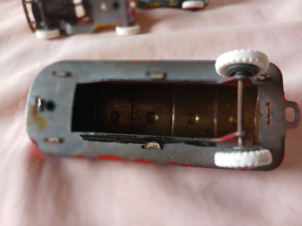 Tootsie toys.Rare Mack truck with two tankers.circa 1930's.Made in USA.Like dinky.