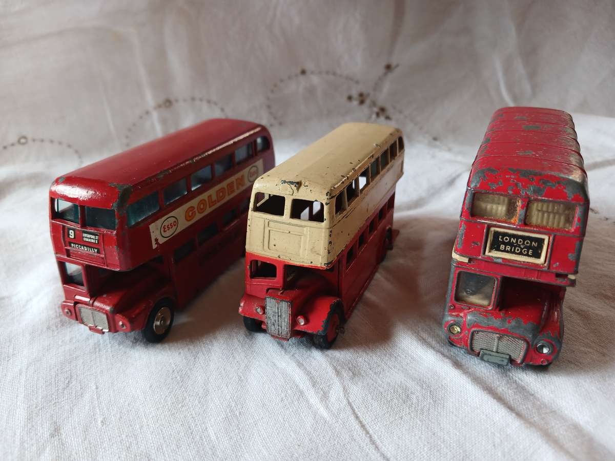 Dinky Leyland,Corgi and Budgie toys "Routemaster" buses.