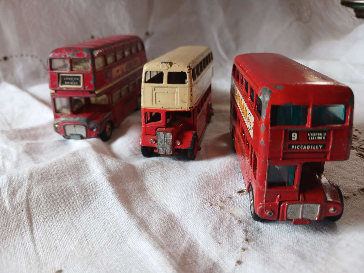 Dinky Leyland,Corgi and Budgie toys "Routemaster" buses.