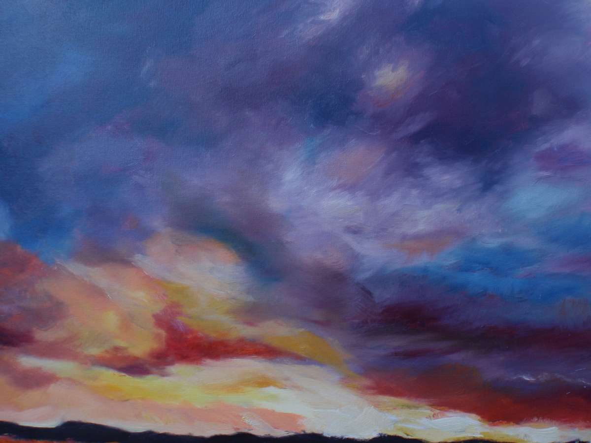 Original African landscape painting on stretched canvas. Impressionist statement piece of note!