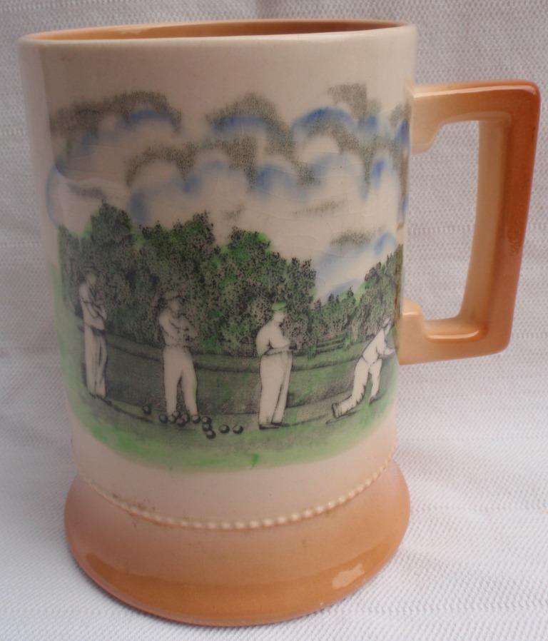 Vintage - bowling tankard  by Royal Bradwell, England Arthur Wood. Quaint and collectible