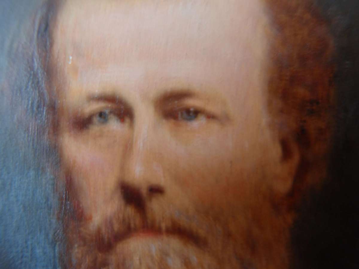 British military historical painting of officer. Circa 1800s