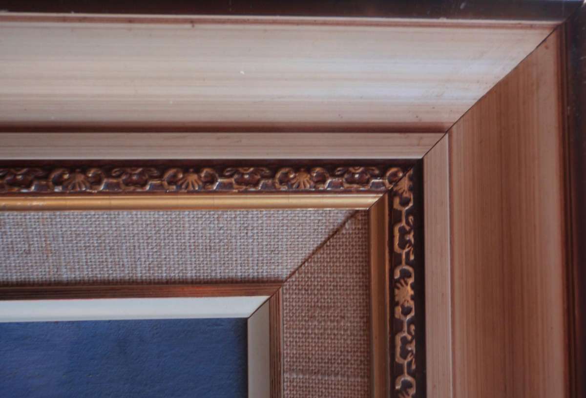 The most beautiful Cosmos study. Original oil  by Martie Smith, 1986. Well framed.