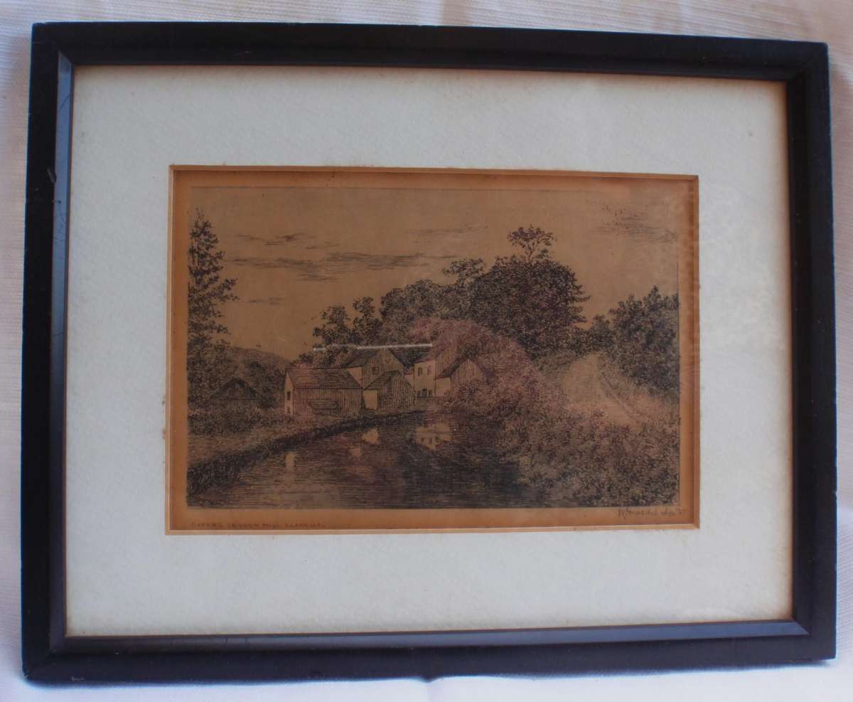Antique ink drawing