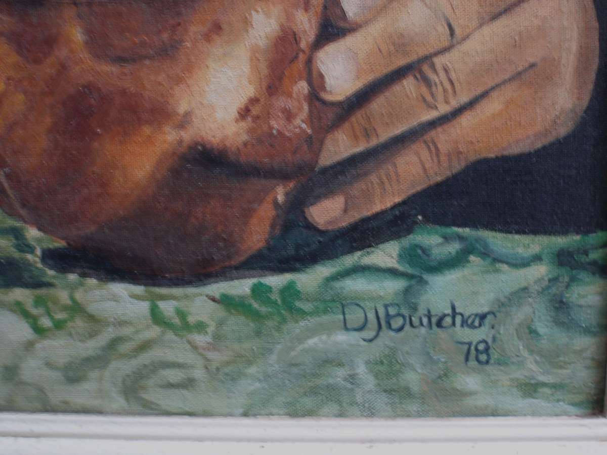 Classic portrait The Hassids Blessing signed Dianne Butcher. Incredible detail and character.