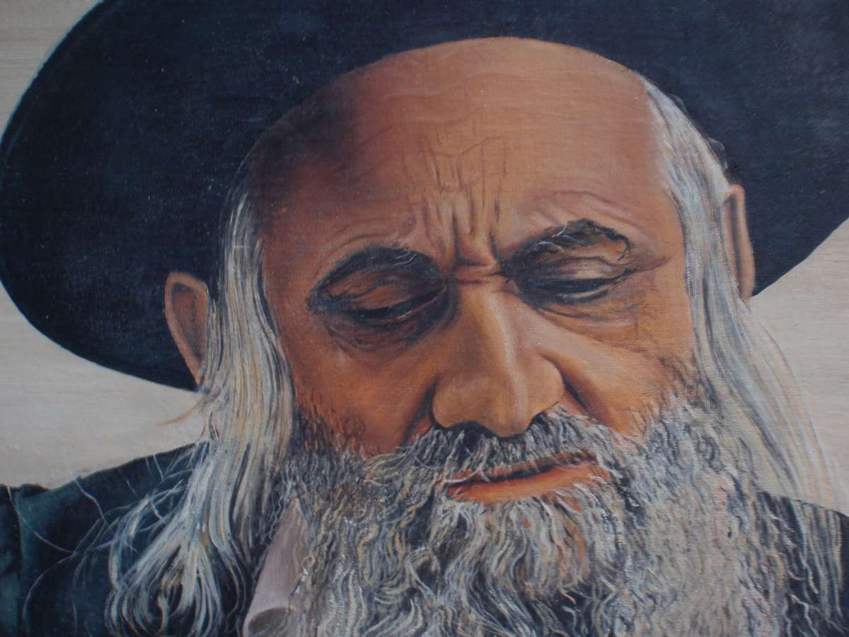 Classic portrait The Hassids Blessing signed Dianne Butcher. Incredible detail and character.