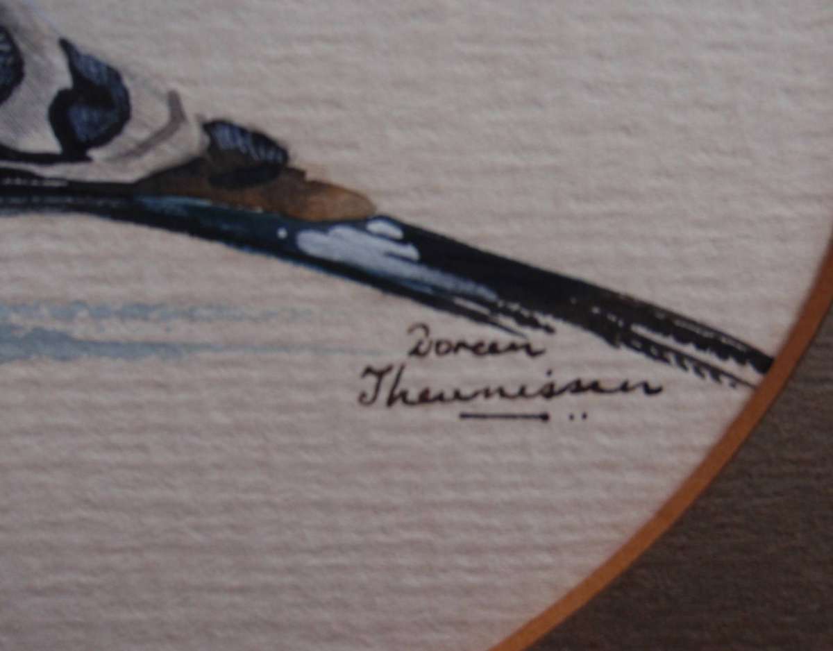 Original bird watercolour. Hoopoe - beautifully painted by Doreen Theunisson. Well framed.