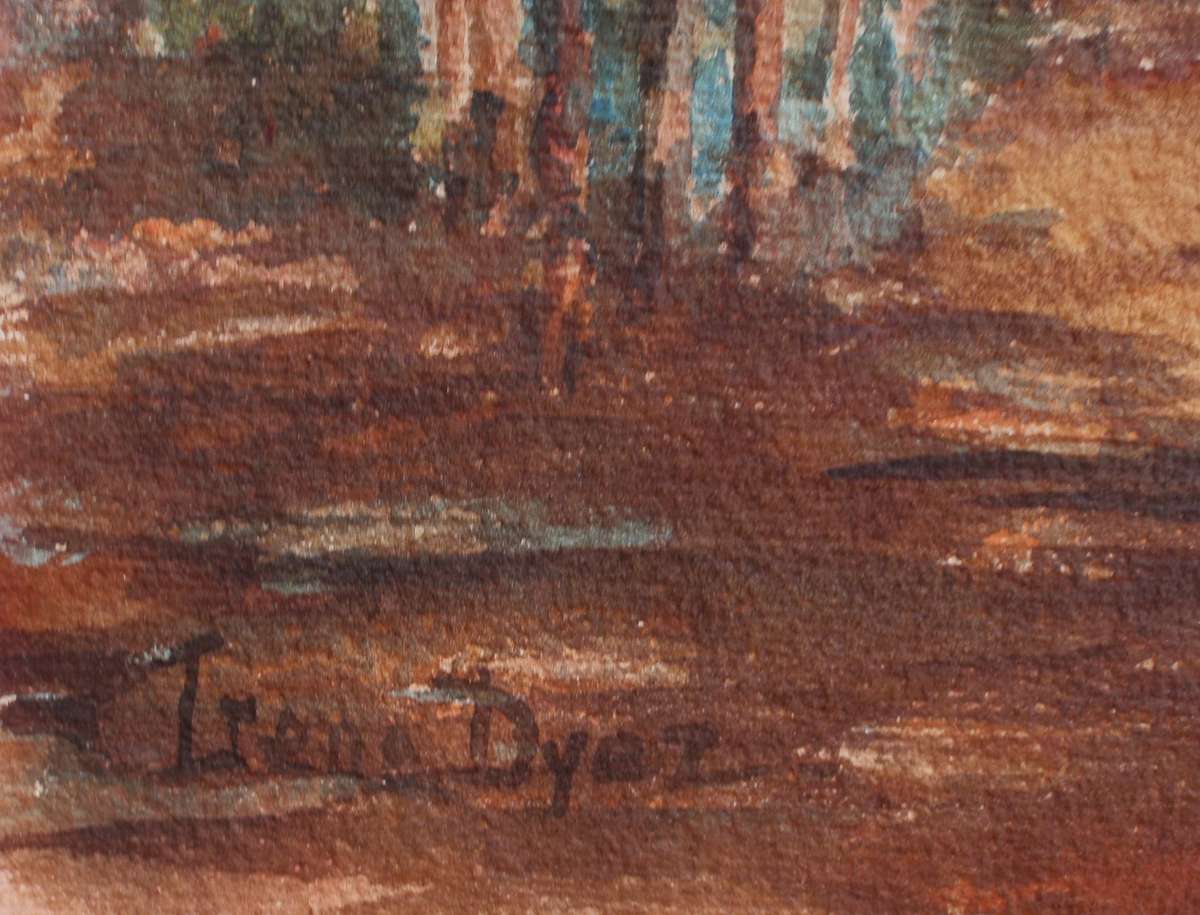 Vintage original by the late Irene Dyer 1890-1954. Farm House. Well executed watercolour.