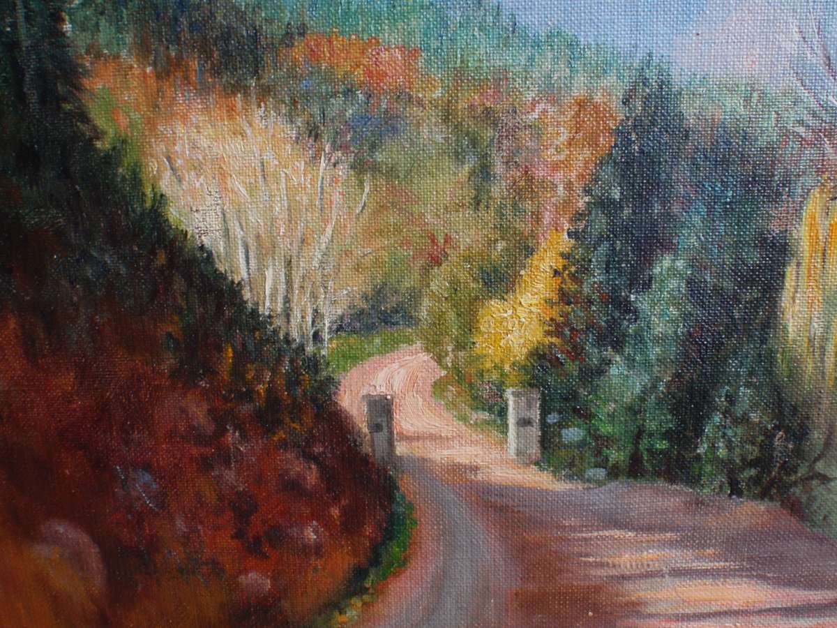 Spectacular original Madge Johnson oil painting. Signed and dated 1955. Statement piece of beauty.