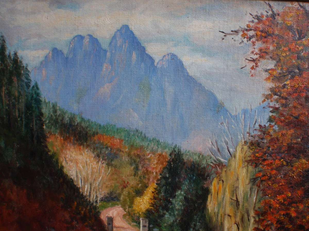 Spectacular original Madge Johnson oil painting. Signed and dated 1955. Statement piece of beauty.