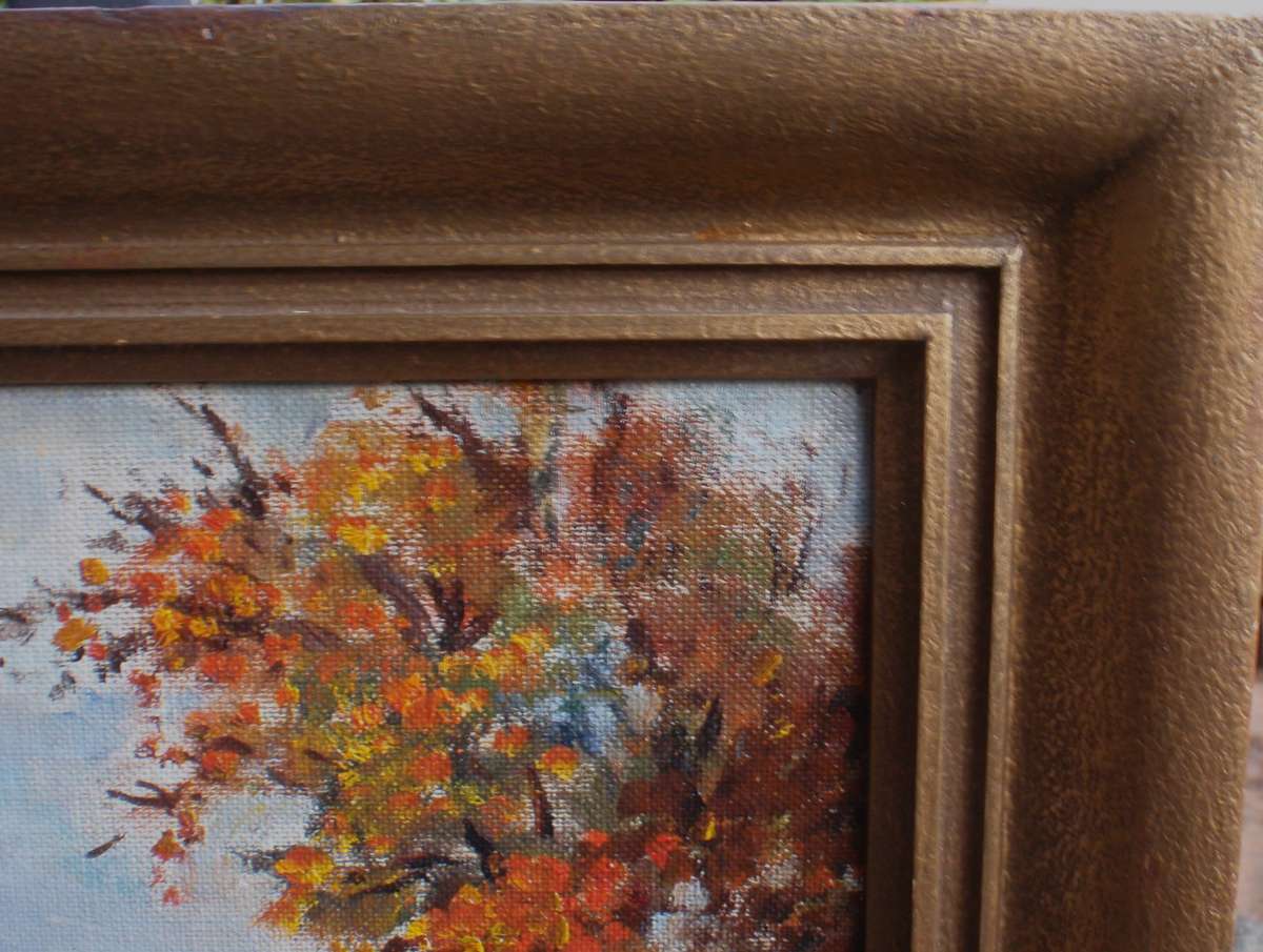 Spectacular original Madge Johnson oil painting. Signed and dated 1955. Statement piece of beauty.