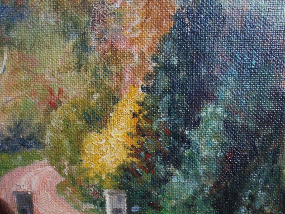 Spectacular original Madge Johnson oil painting. Signed and dated 1955. Statement piece of beauty.