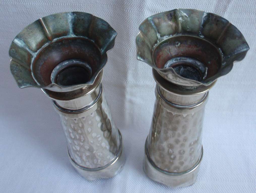 Vintage, a pair of elegant silverplate candle holders - stamped and beautiful to behold.