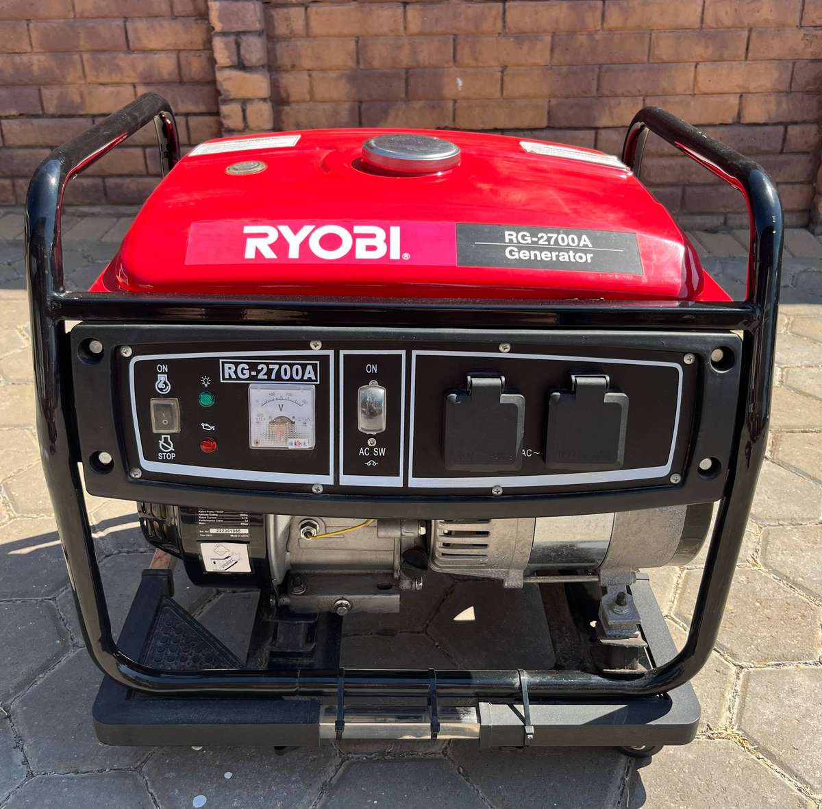 Ryobi generator 4-stroke air cooled 2.5kVA