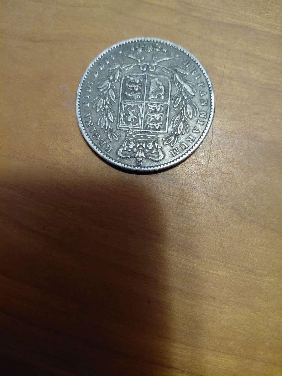 STUNNINGLY  TONED BRITISH SILVER 1847 CROWN HIGH DETAIL