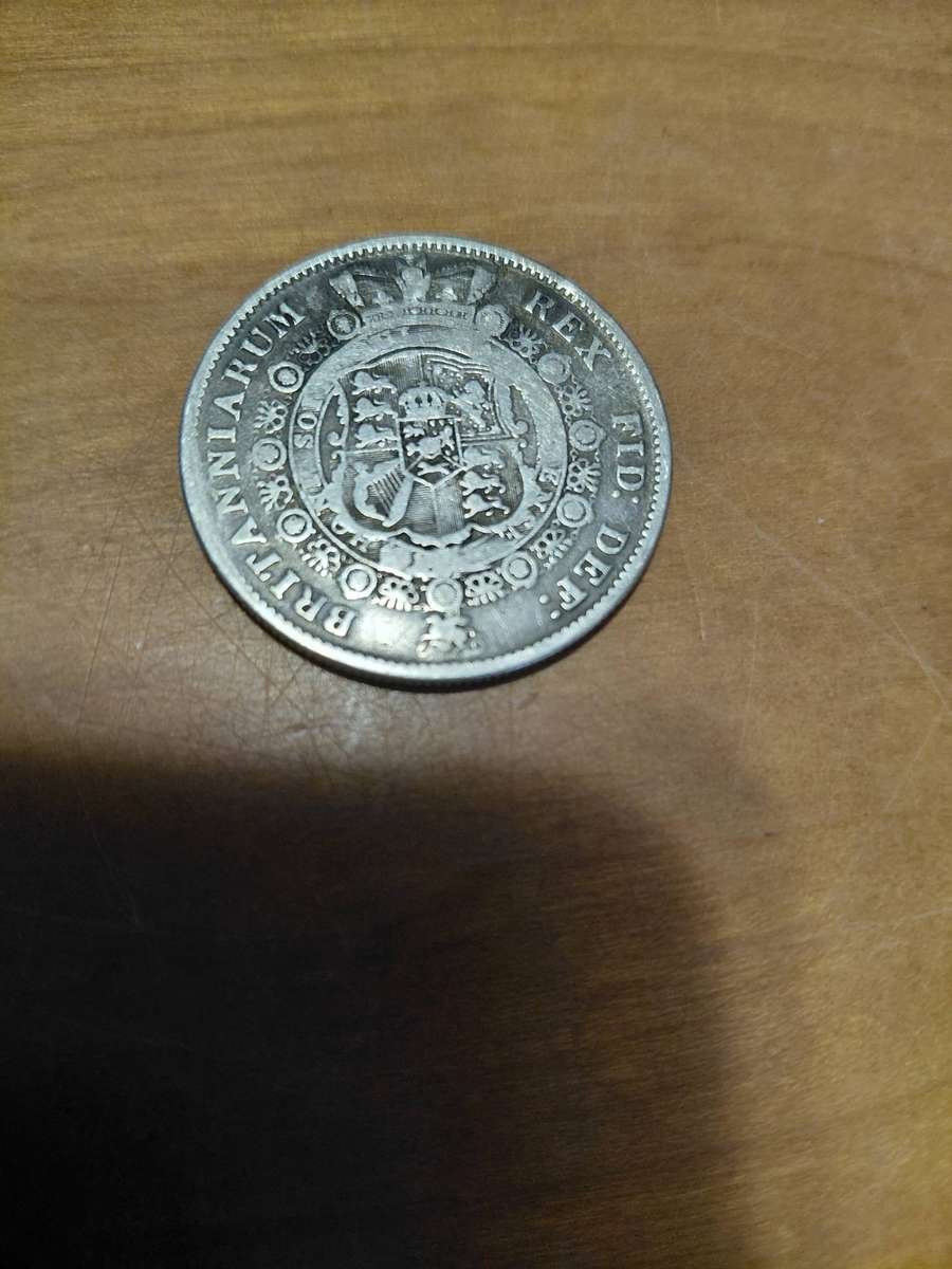 1817 silver British half crown -the first type that the king did not like.!
