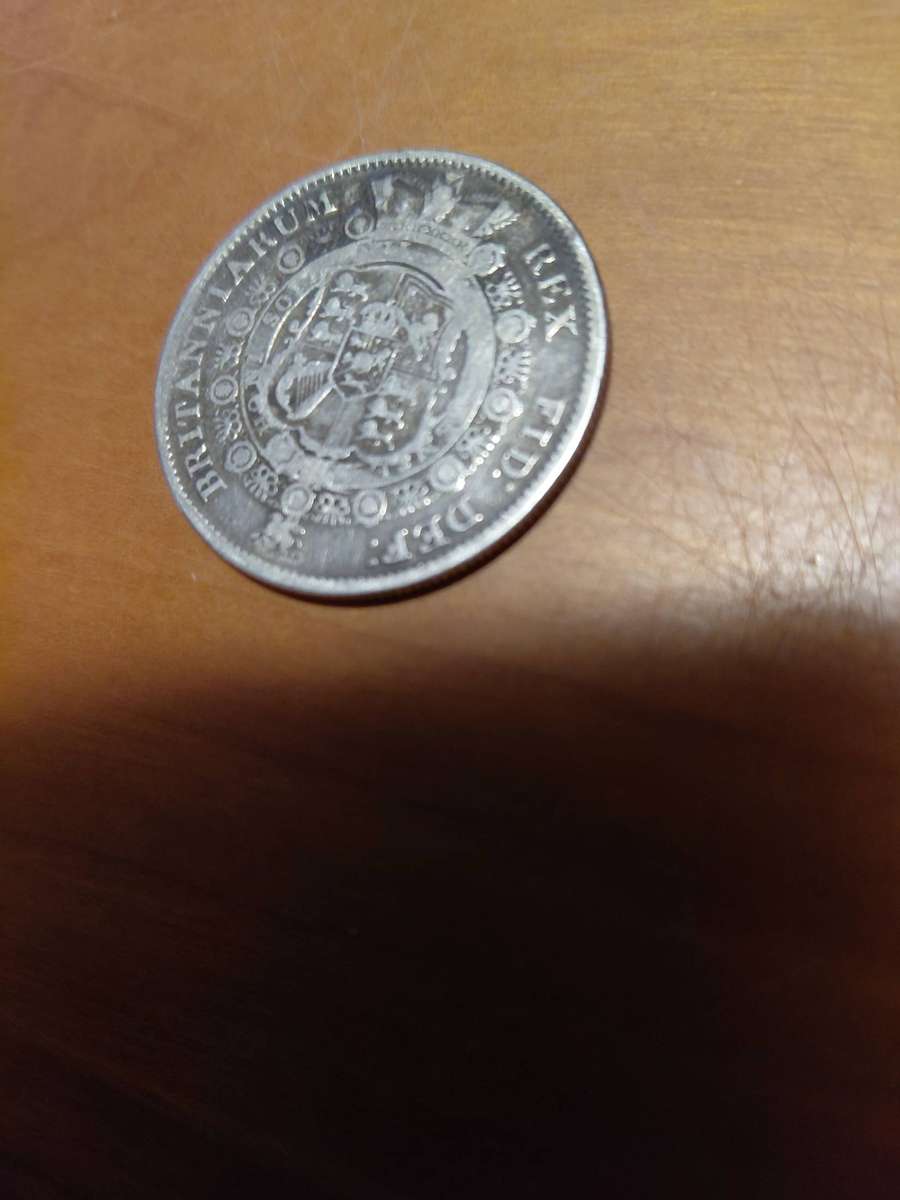 1817 silver British half crown -the first type that the king did not like.!