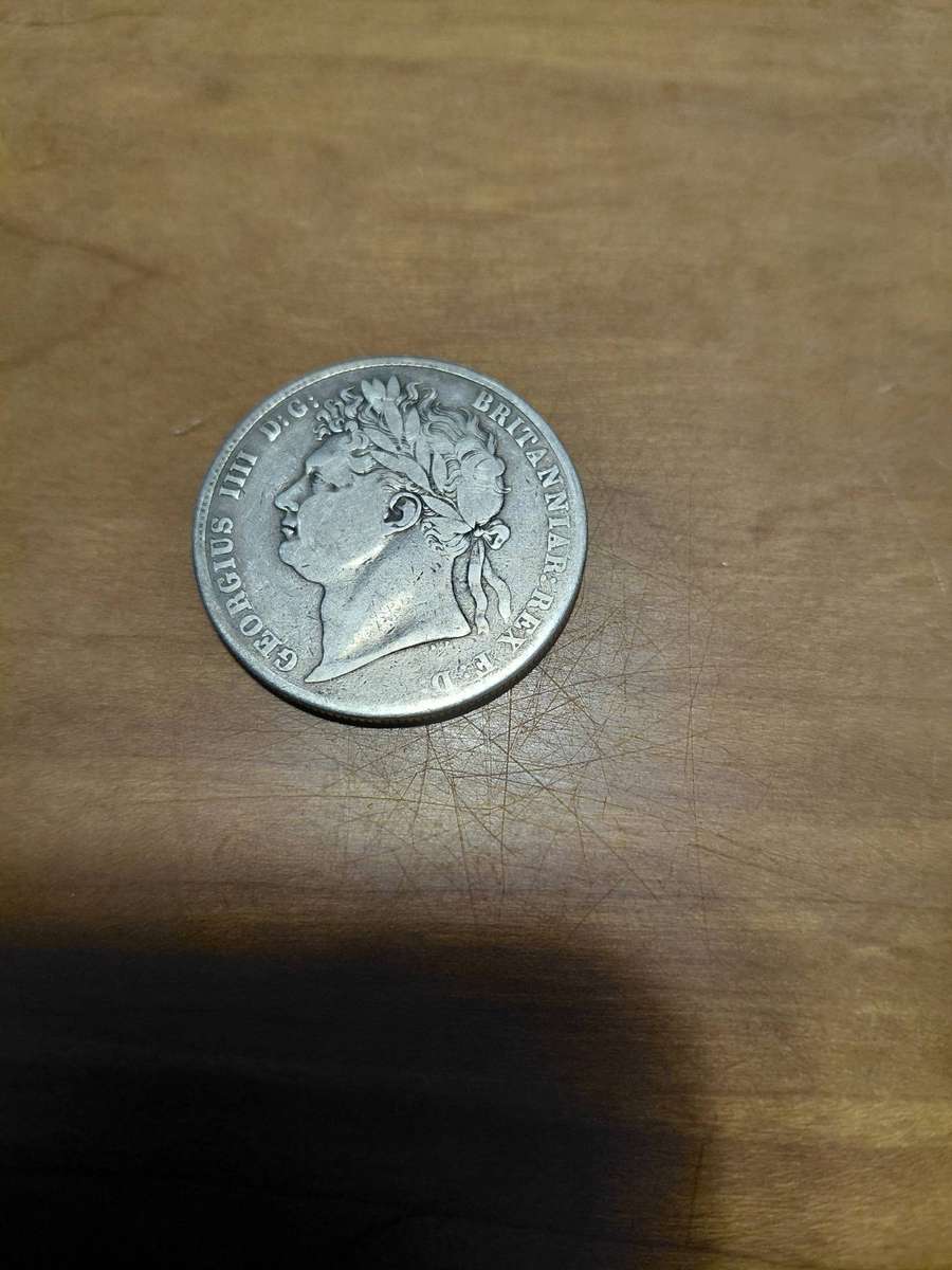 1823 silver  British half crown .Good detail.