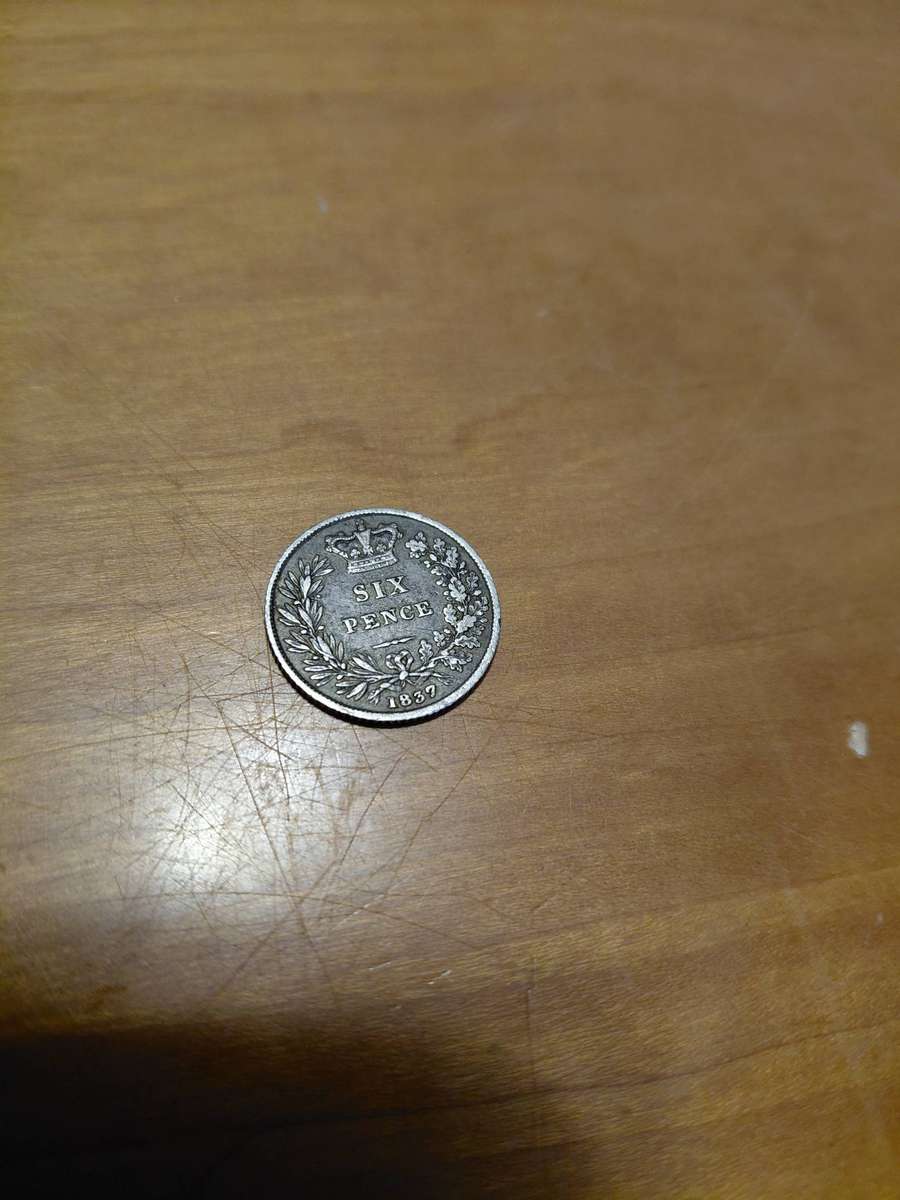 NICELY TONED 1839 SILVER SIX PENCE VERY GOOD DETAIL