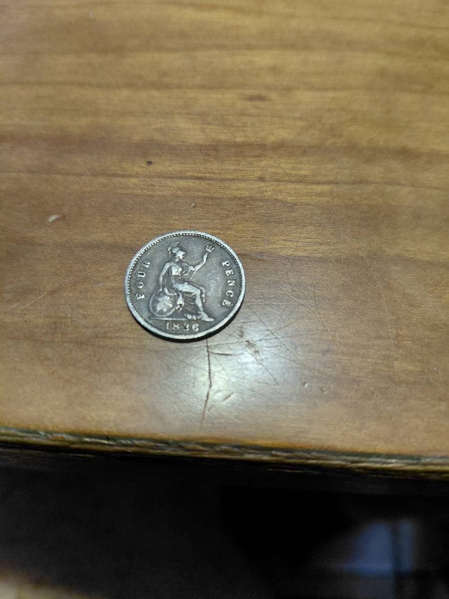 SCARCE 1836 BRITISH SILVER FOUR PENCE