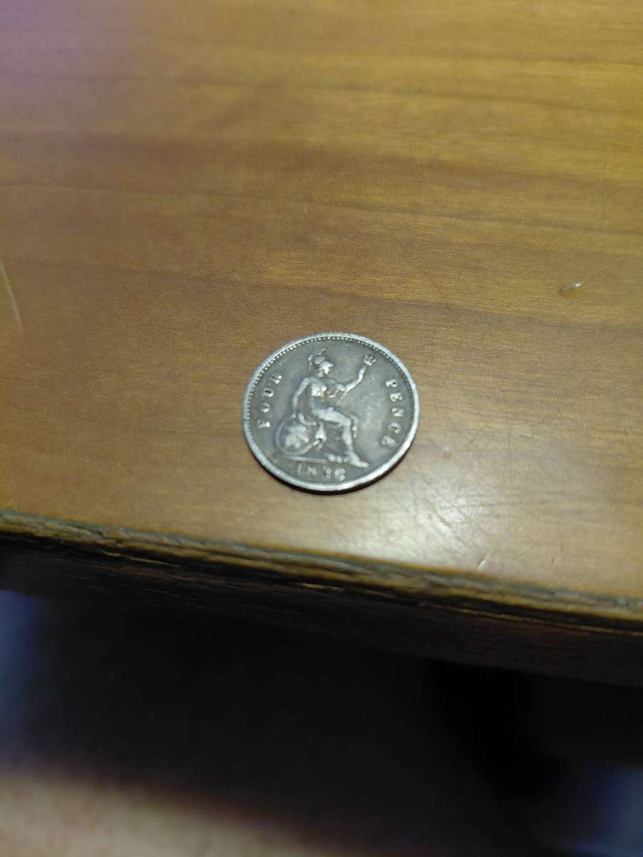 SCARCE 1836 BRITISH SILVER FOUR PENCE