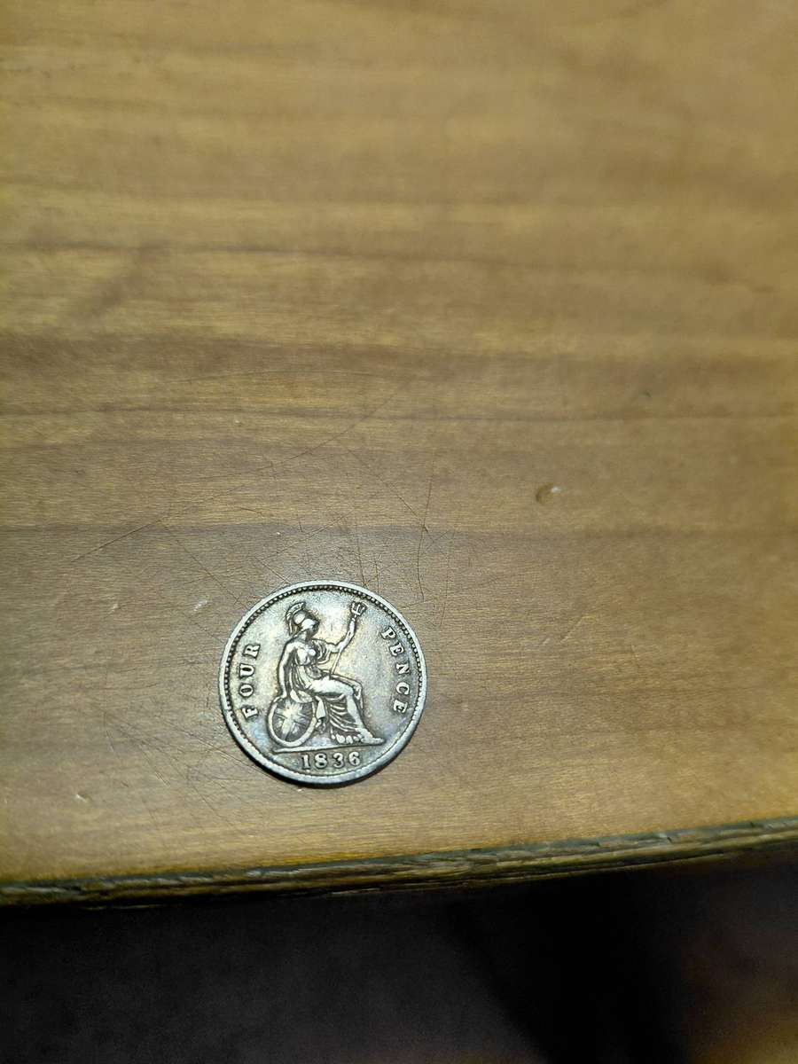 SCARCE 1836 BRITISH SILVER FOUR PENCE