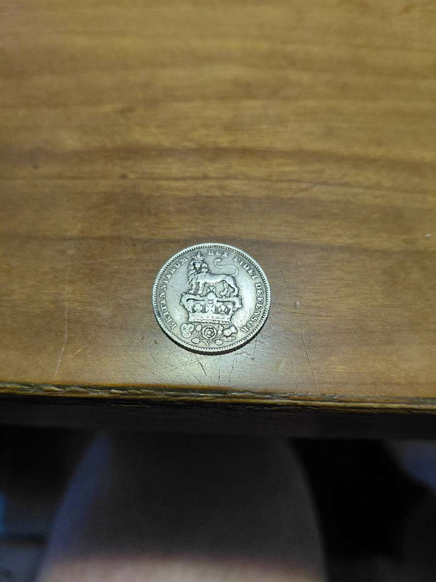 DETAILED 1826 SILVER BRITISH 6 PENCE