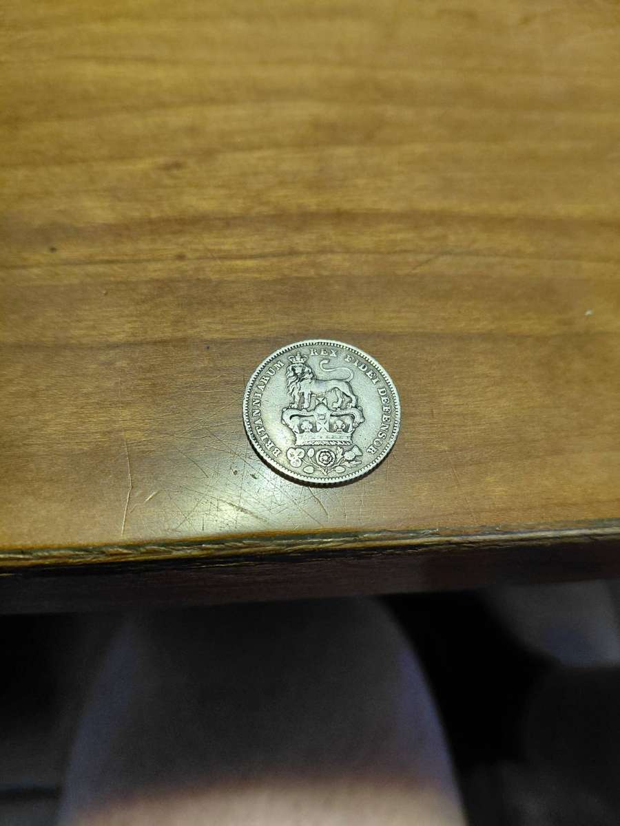 DETAILED 1826 SILVER BRITISH 6 PENCE