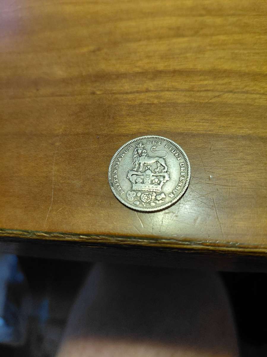 DETAILED 1826 SILVER BRITISH 6 PENCE