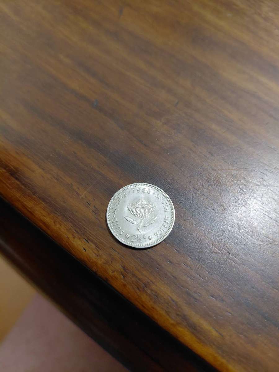 1963 Silver  two and half cent UNC