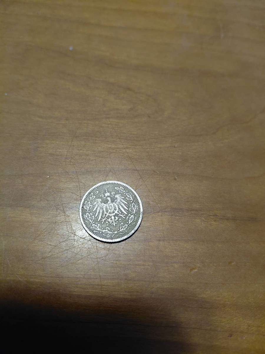 SILVER 1906 DEUTSCHES HALF MARK HIGH DETAIL