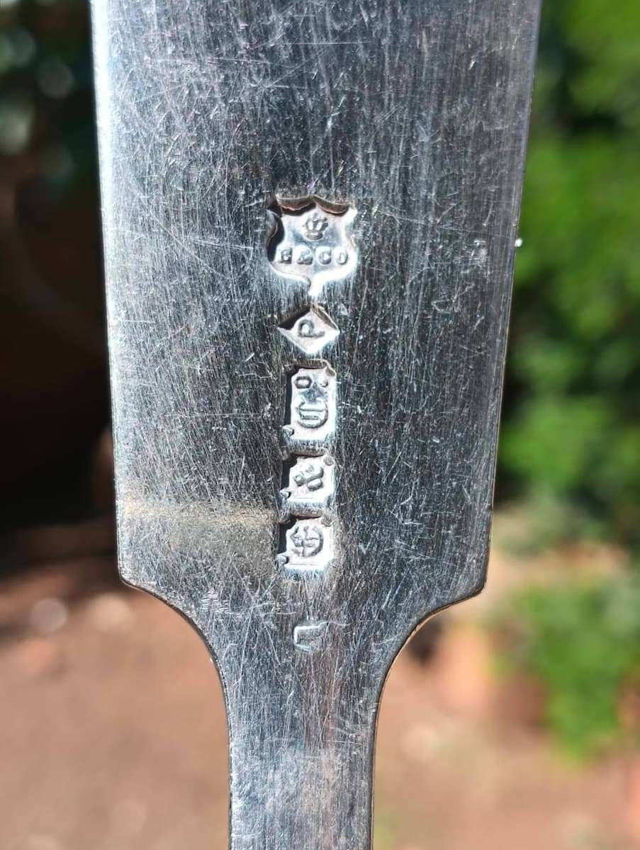 Antique 170 Year Old Elkington England Silverplated Laddle Full Elkington Hall Mark Large 33cm Long