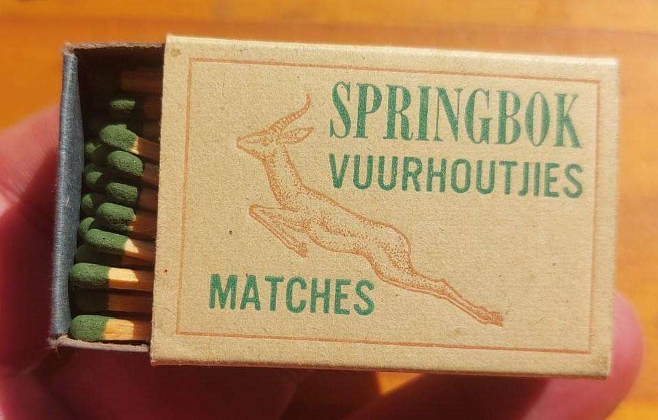 Vintage Matchbook and Matchbox Collection (51 Match books/boxes) in an old Uiltjie Cigar Box