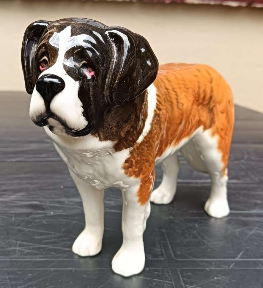 Beswicks England Large St Bernard Dog Corna Garth Stroller Figurine Made 1968 to 1989