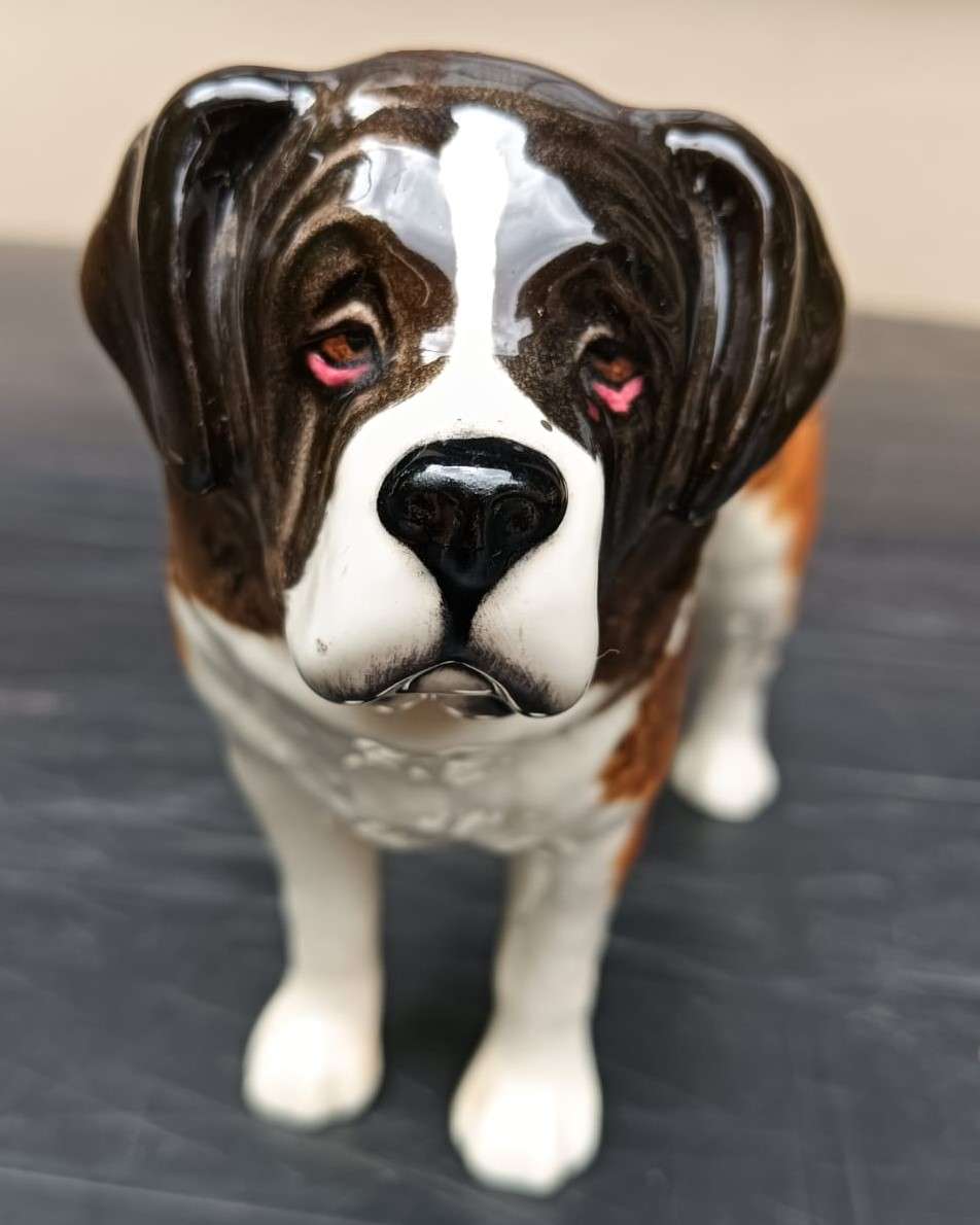 Beswicks England Large St Bernard Dog Corna Garth Stroller Figurine Made 1968 to 1989
