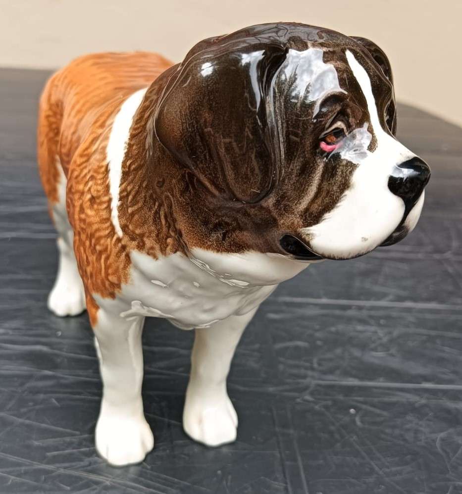 Beswicks England Large St Bernard Dog Corna Garth Stroller Figurine Made 1968 to 1989